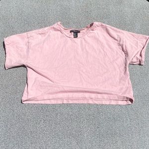 Pink Cropped T Shirt